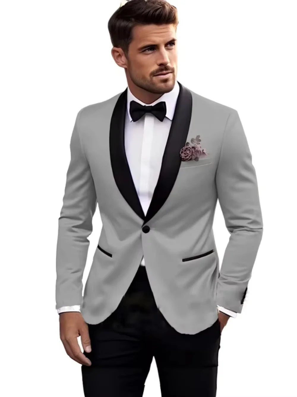 Premium Handsome Men's Suits 2 Pieces Jacket Pants Wedding Groom Sets Classy High Quality Suit Set For Man Business Outfit