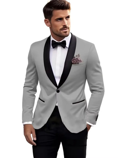 Premium Handsome Men's Suits 2 Pieces Jacket Pants Wedding Groom Sets Classy High Quality Suit Set For Man Business Outfit