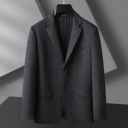 Fashionable Middle-Aged Large Size Suit XL-9XL Handsome Banquet High Quality Business Casual Loose Fit Jacket for plus Size Men