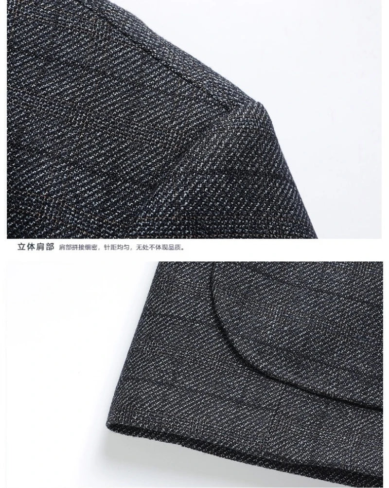 Blazer's New Outdoor Men's Fashion, Sporty and Slimming British Style Business Gentleman's Versatile Wedding Checkered Blazer