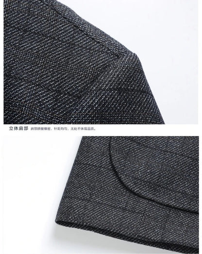 Blazer's New Outdoor Men's Fashion, Sporty and Slimming British Style Business Gentleman's Versatile Wedding Checkered Blazer