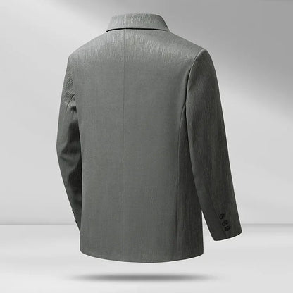 Men's Light Business Casual Blazer | 3D Tailored Anti-Wrinkle Polyester Suit Jacket | Slim Fit, Easy Care, Windproof