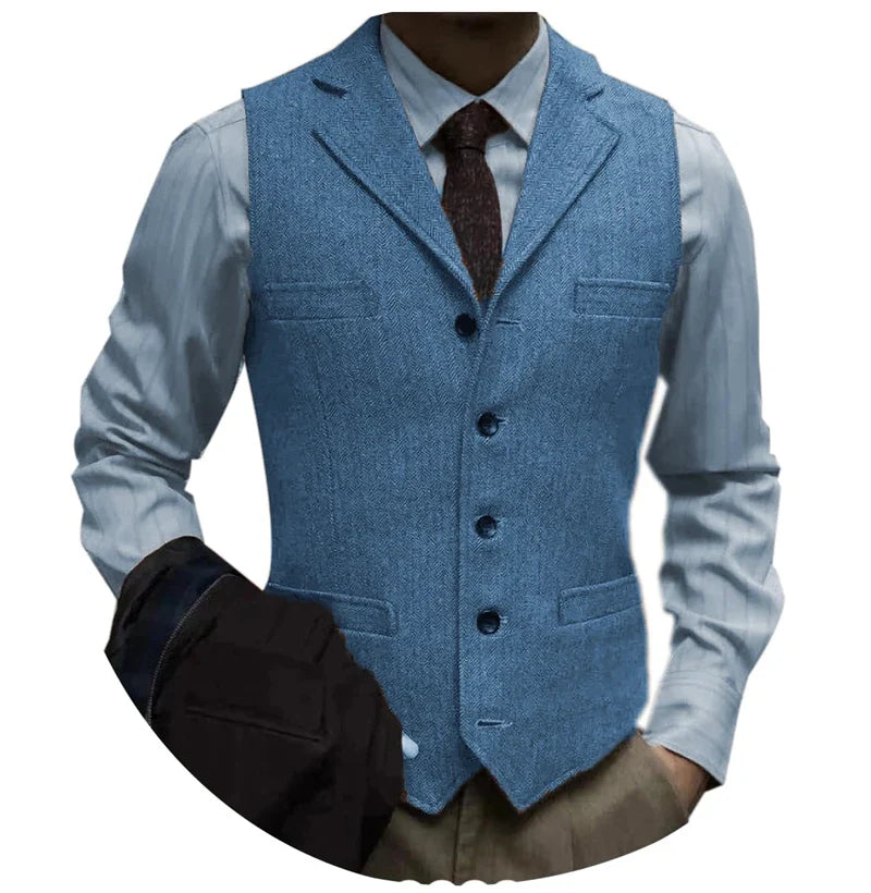 Men's Suit Vest – Single Breasted Slim Fit Waistcoat for Weddings & Smart Casual Wear