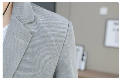 Blazer Men's Fashion Business Gentleman Groom Professional Gentleman Form-fitting Versatile Casual Formal Wear High-end Blazer
