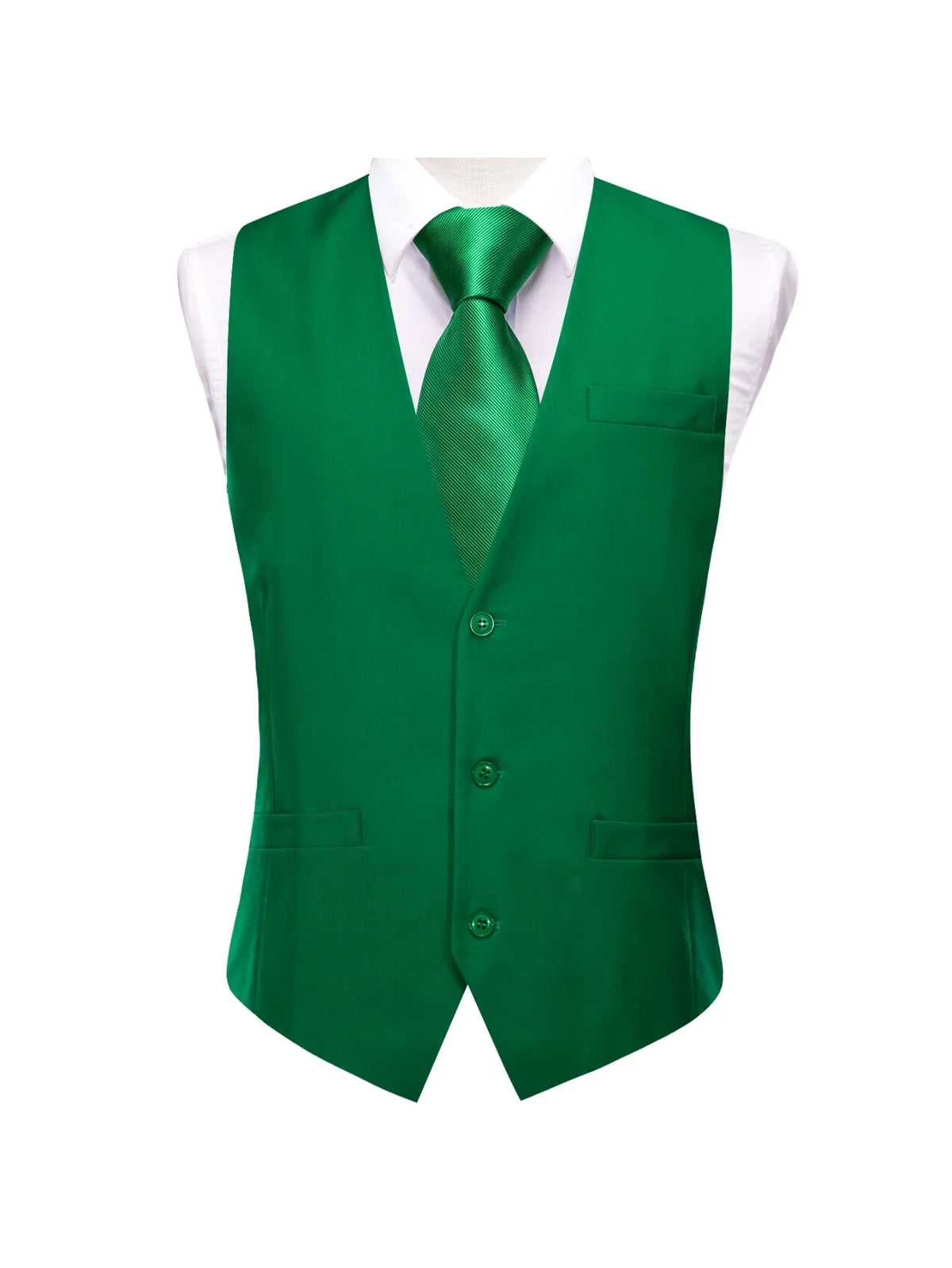 Men's Formal Vest Single Breasted Satin Waistcoat for Weddings & Special Occasions