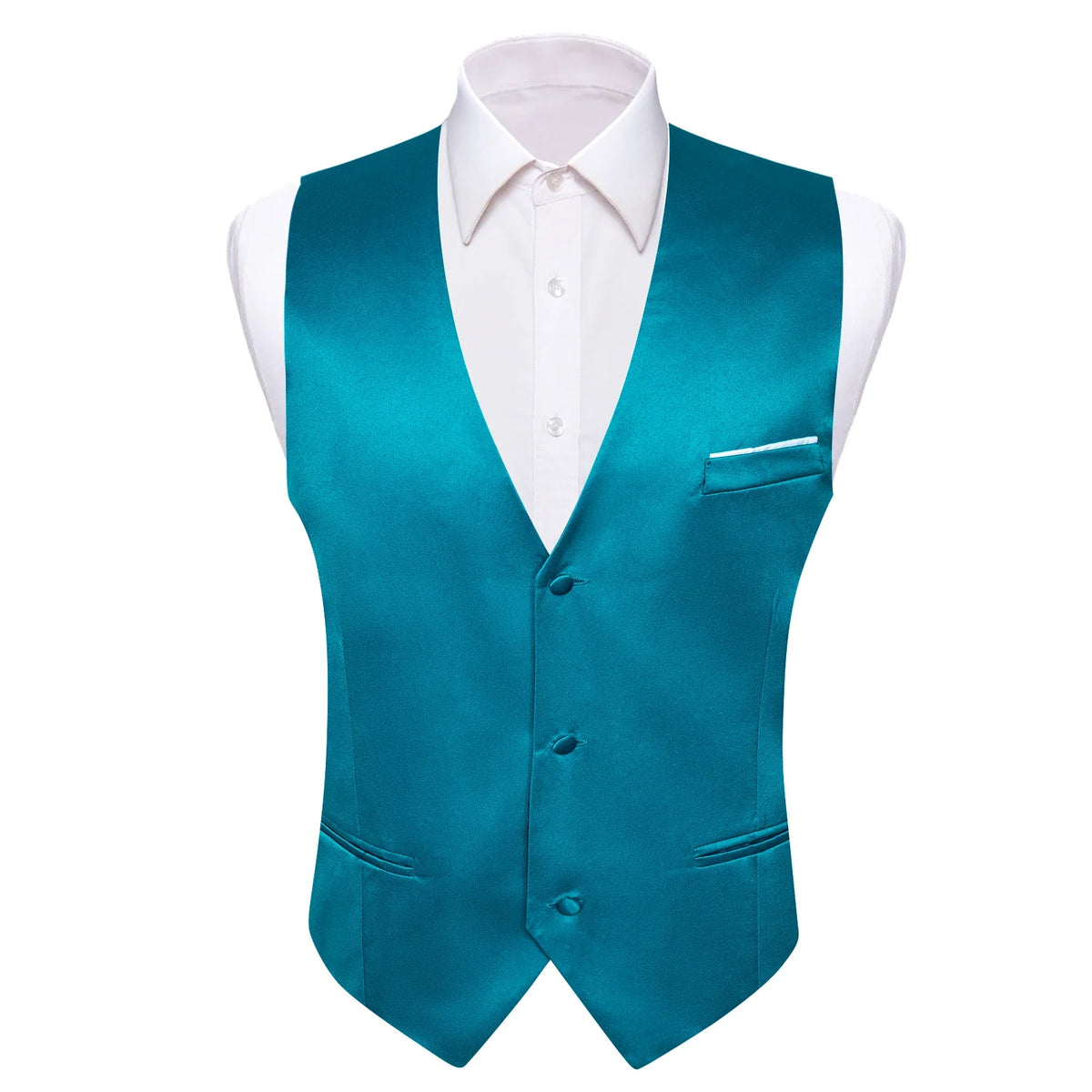 Men's Satin Vest Slim Fit Single-Breasted Waistcoat for Weddings and Formal Occasions