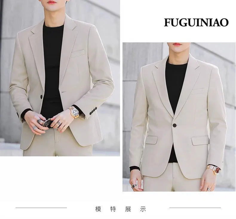 Blazer: Outdoor Men Fashion Gentleman Stylish and Versatile Trendy Casual Best for Best Man Formal Workwear Professional Blazer