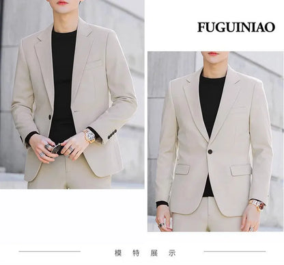 Blazer: Outdoor Men Fashion Gentleman Stylish and Versatile Trendy Casual Best for Best Man Formal Workwear Professional Blazer