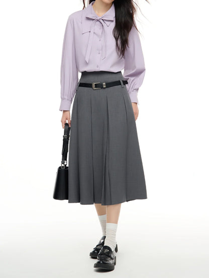 Plus Size Dark Gray Blazer Skirt Suit Office Outfit 2024 Autumn New Design Lapel Elegant Dress Skirt Female Suit（No Belt）