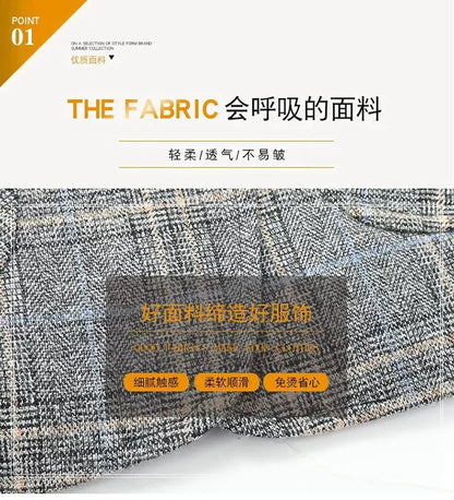 2026 Blazer Men's Fashionable Business Banquet Dance Singer Plaid Fitted Casual Trendy Wedding Banquet Dress Performance Blazer