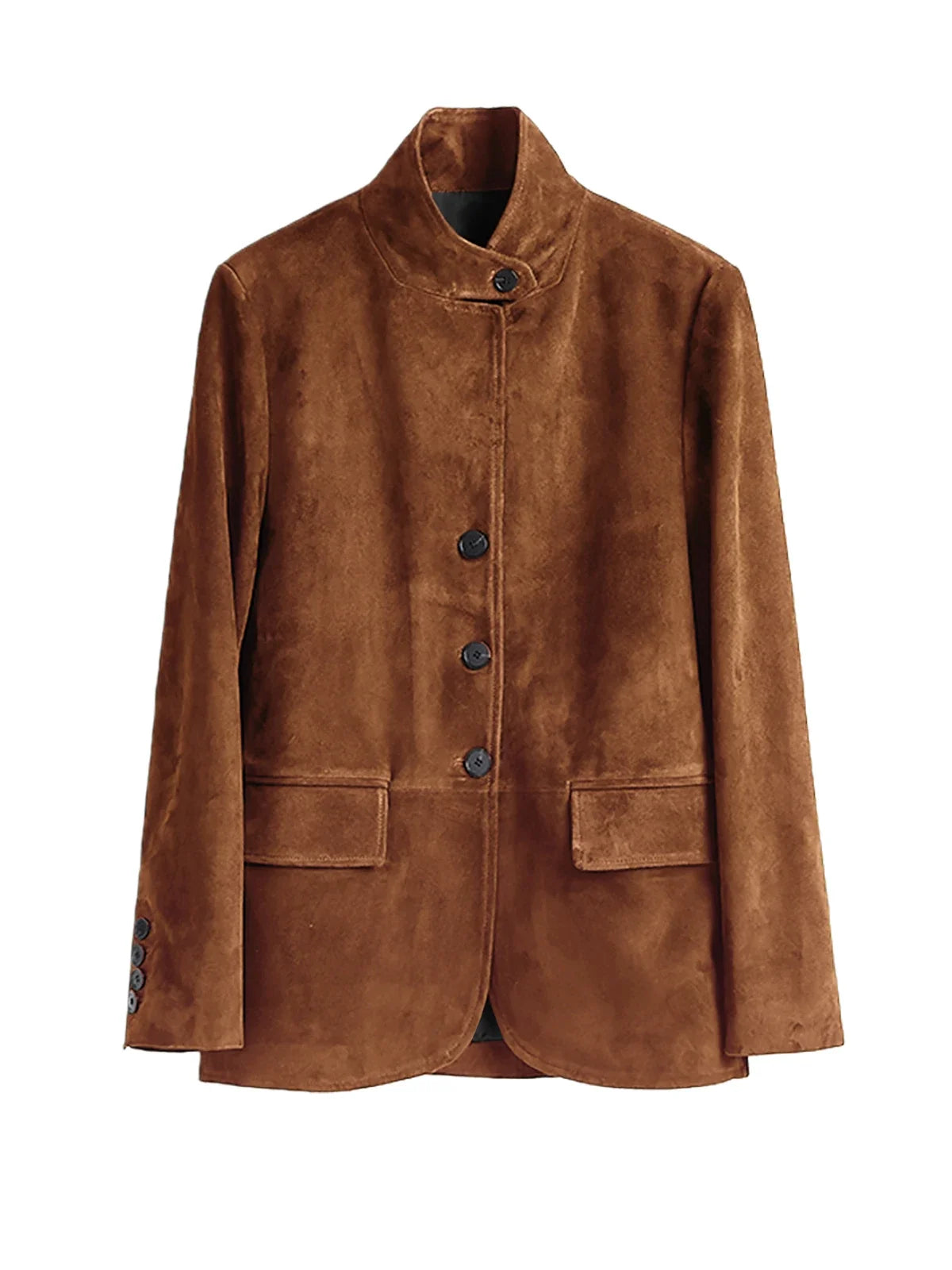 Men's Casual Blazer Maillard style Jacket Long Sleeve Solid Color Single Breasted Button Fashion Sport Coats Autumn Winter