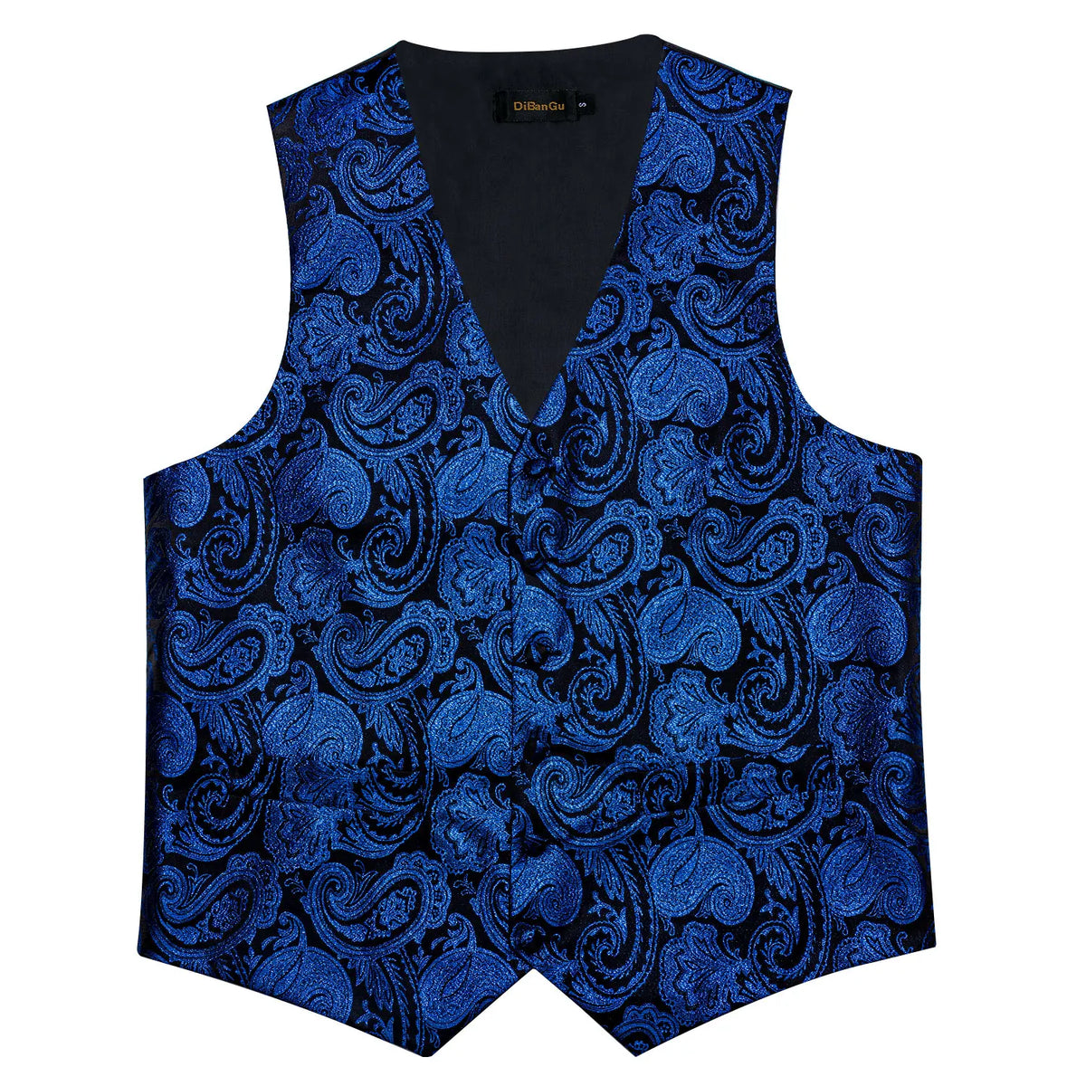 Men's Paisley Waistcoat Set – Single Breasted Formal Vest with Necktie and Pocket Square for Weddings and Business Events