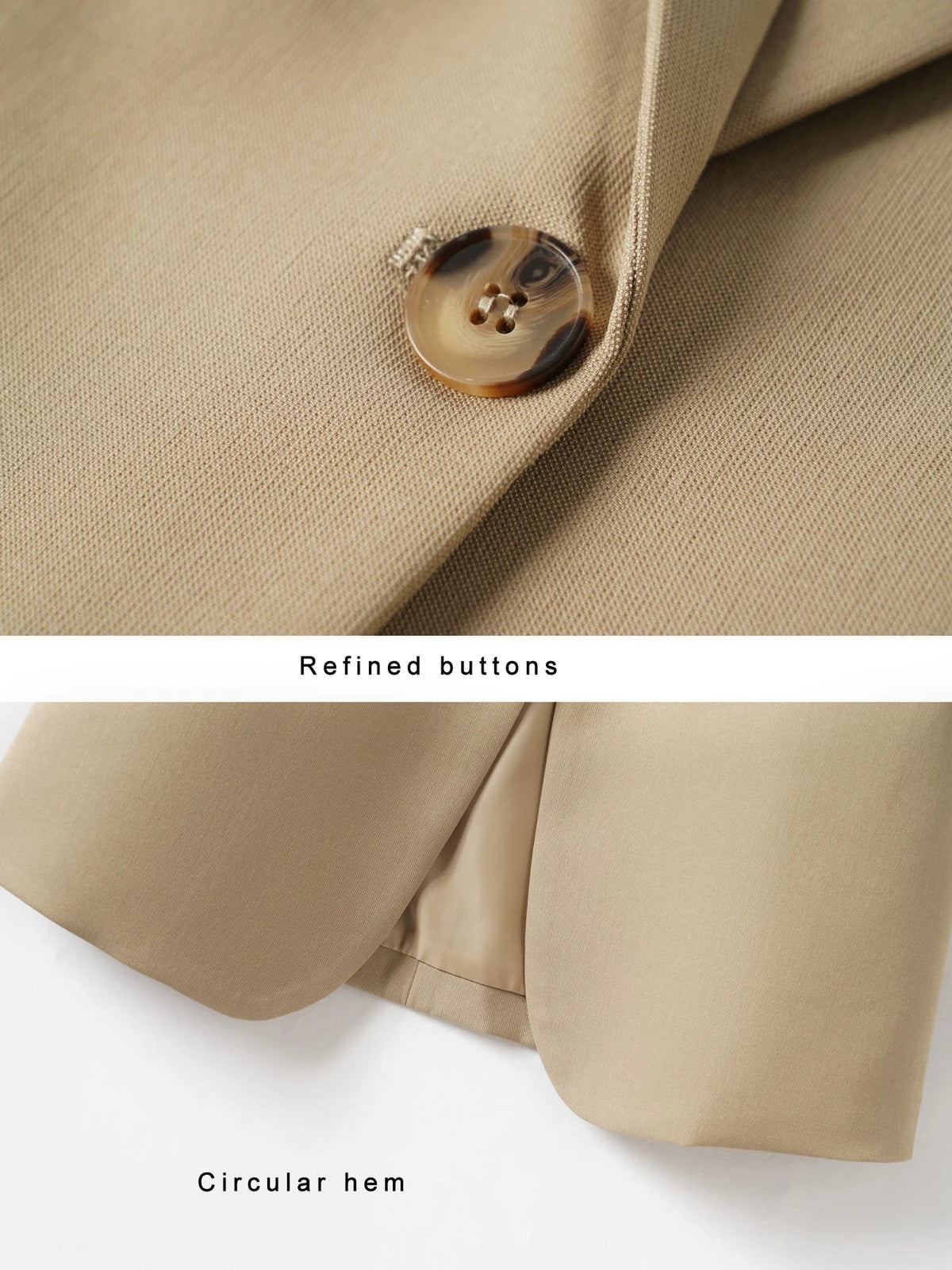Simple one-button blazer-style vest for women spring and autumn style suitable for workplace and business commuting