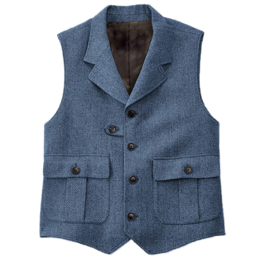 Men's Suit Vest Single Breasted Lapel Waistcoat for Wedding, Business & Smart Casual Wear