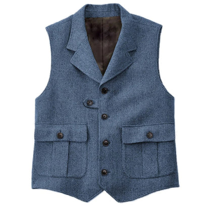 Men's Suit Vest Single Breasted Lapel Waistcoat for Wedding, Business & Smart Casual Wear