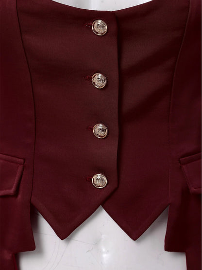 Women Victorian Waistcoat Gothic Costume Medieval Sleeveless Renaissance Satin Vests for Halloween Carnival Punk Clothing