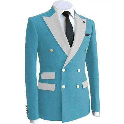 Costume de mariage pour homme, veste de blazer, smoking, vêtement formel, manteau croisé, pour marié, homme d'affaires, tenue de fête, XS-6XL