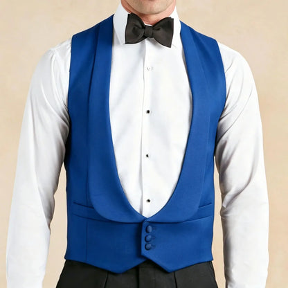 Men's Formal Vest Single Breasted Lapel Waistcoat for Weddings & Business