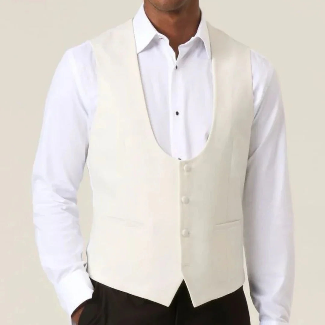 Men's Suit Vest – Single Breasted Waistcoat for Weddings, Business & Formal Events