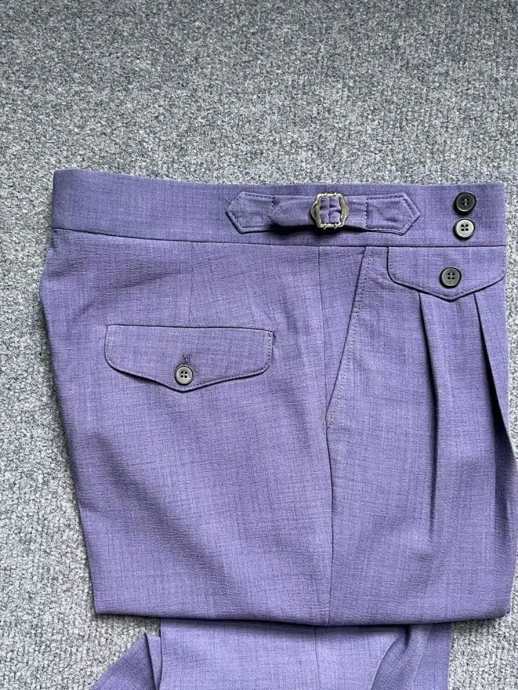 Men Gentleman Style Business Casual Blazers Suits Two Button Double Breasted Jacket Match Set Slim Fit Full Length Pant Outfits