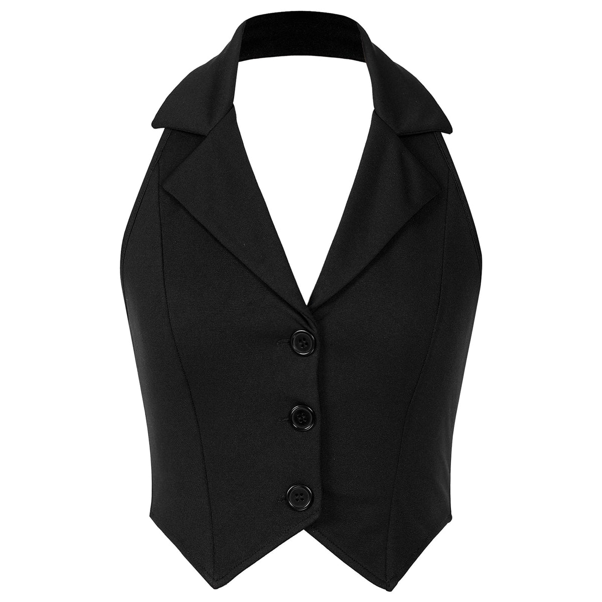Elegant Women's Halter Vests Sleeveless Suits Waistcoat Mujer OL Office Ladies Crop Top for Business Commuting Formal Clothes