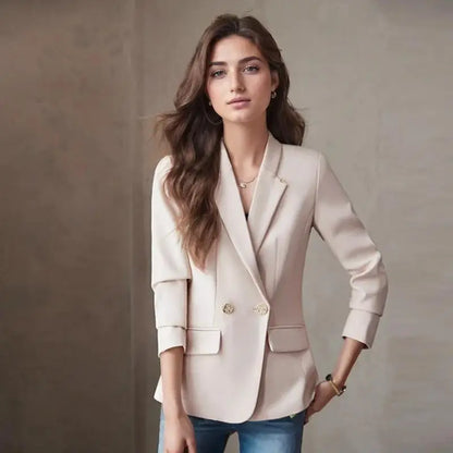 Spring Women's Casual Blazers Feminino Korean Style Fashion Long Sleeve Plus Size Jackets Coats Outerwears Veste Femme