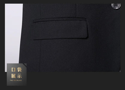 Men's Slim Fit Suit – Smart Casual Single Breasted Office & Wedding Suit