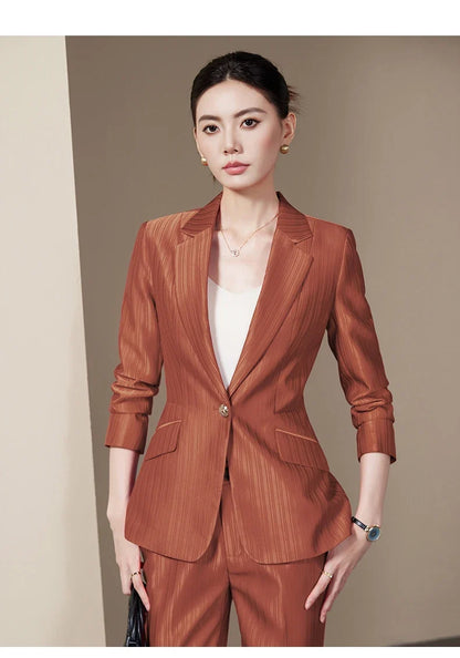 Fashionable ladies' clothing, high quality two-piece pants + blazer. 2025 Autumn and Winter New Models