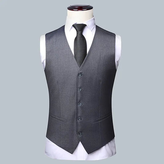 Men's 3-Piece Wedding Suit – Single Breasted, Smart Casual, Blue/Black/Gray – All Seasons