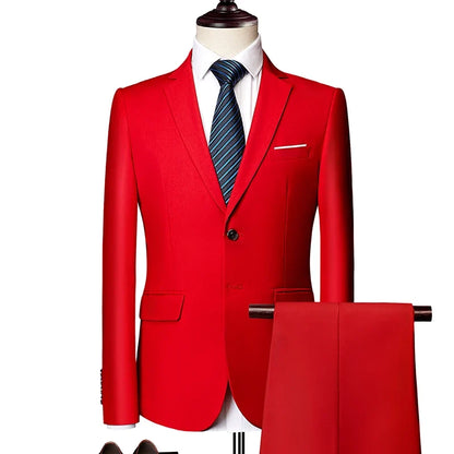 Men's 2024 Business Casual Wedding Suit Black Two-Piece Set with Waistcoat And Trousers Fashionable And Handsome Trend