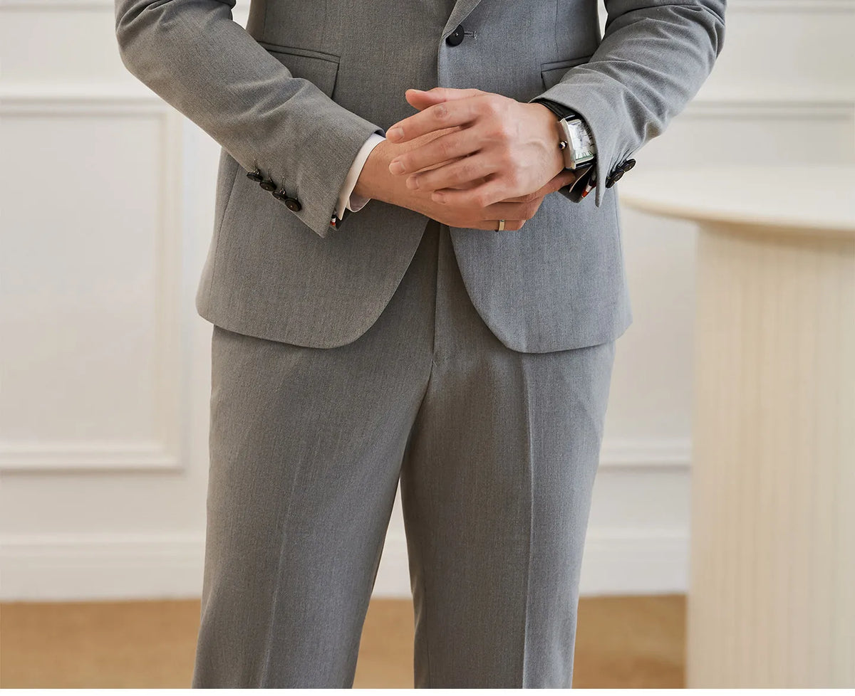 High Quality Elegant Single-Breasted Men Suit Fashion ltalian Style Slim High-end Business Groom Wedding Party Tuxedo 3/2 Pieces