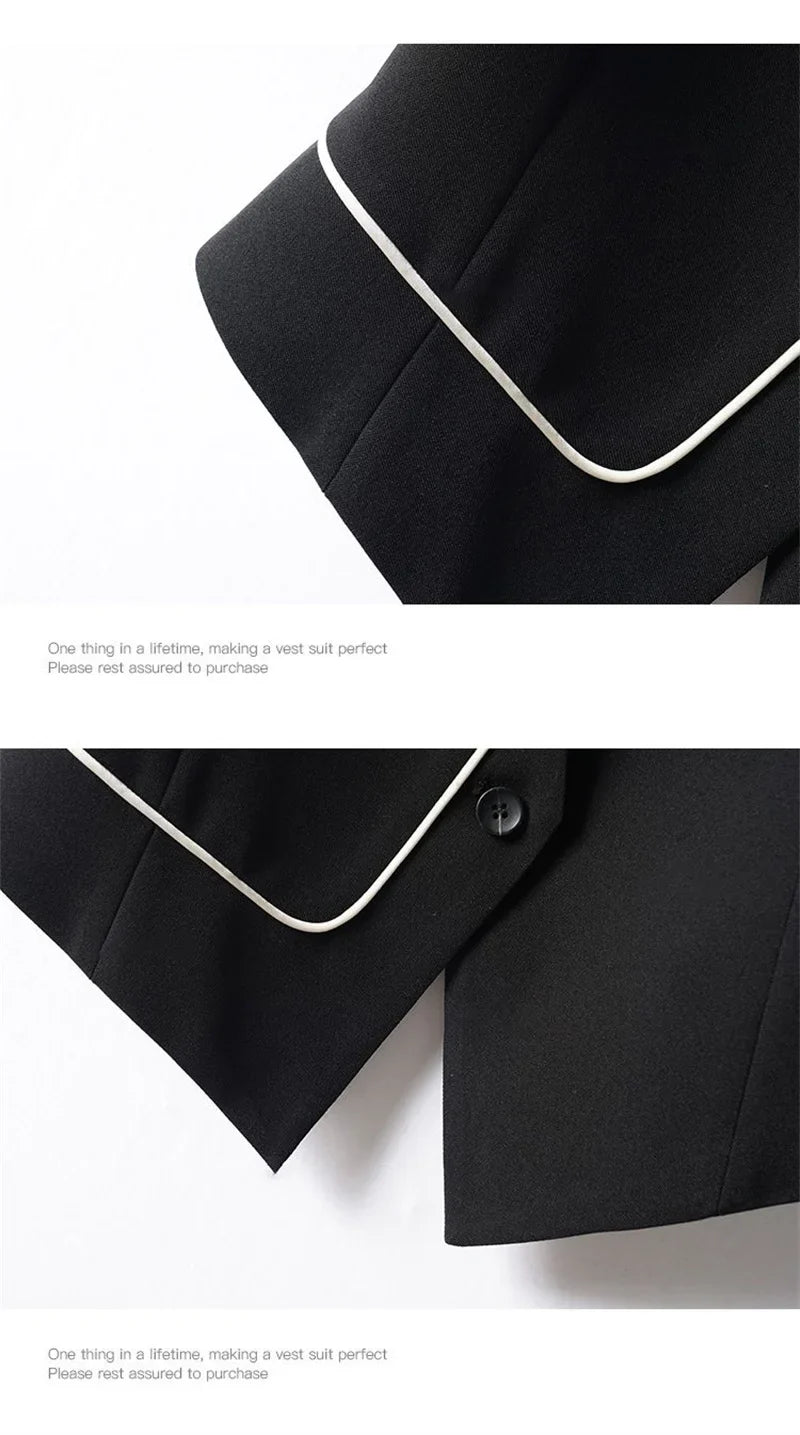 Black Office Suit Vest Jacket Women Clothing 2026 New Korean Sleeveless Jacket Coat Casual Waistcoat Feminine Waistcoat Tops