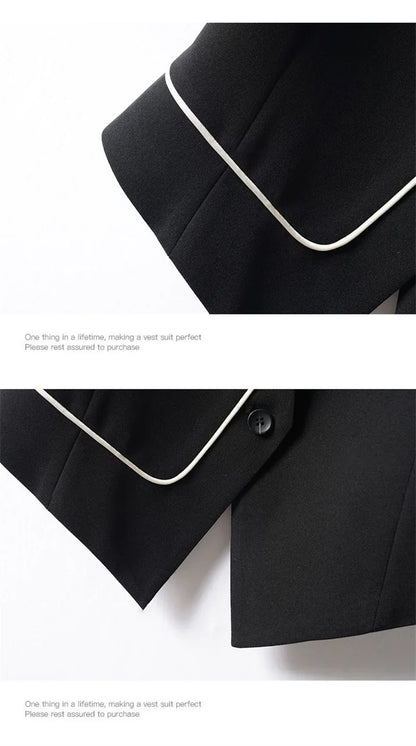 Black Office Suit Vest Jacket Women Clothing 2026 New Korean Sleeveless Jacket Coat Casual Waistcoat Feminine Waistcoat Tops