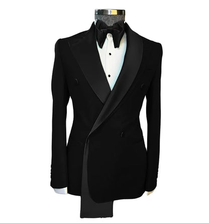 1 Pieces Slim Fit Blazer Wide Shawl Lapel Luxury Men Suit Custom Made Tuxedo Suit For Mens Groom's Wedding
