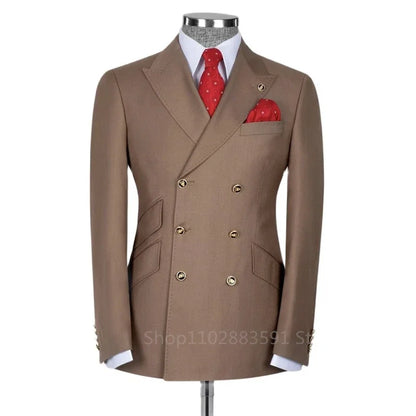 Classic Men Suits Slim Fit Business Groom Suit Black Lapel Tuxedos for Formal Wedding Suit Blazer Only Costume Homme