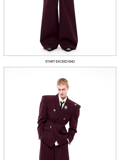 Luxury Temperament Niche Three-dimensional Patchwork Blazer Coat Men's 2025 Autumn Original Shoulder Pad Clothes JY4547