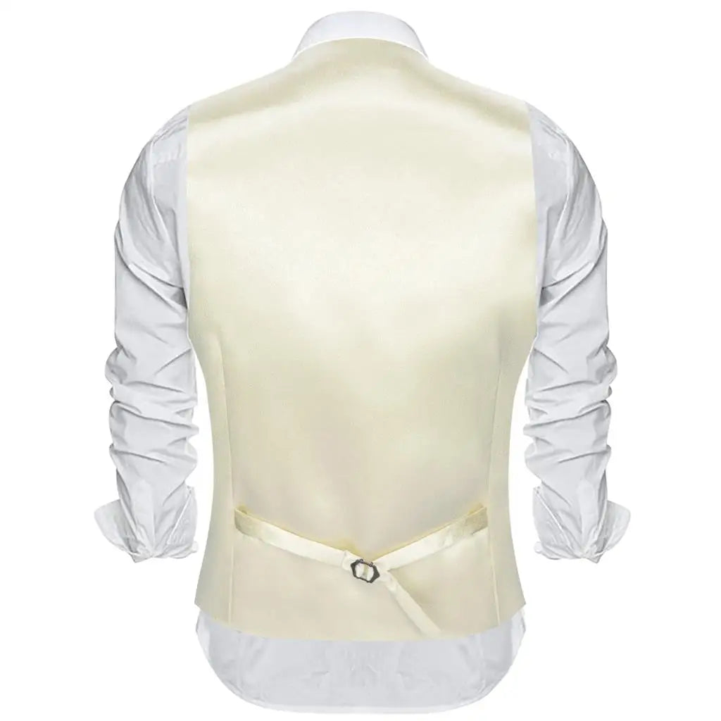 Men's Satin Vest Slim Fit Single-Breasted Waistcoat for Weddings and Formal Occasions