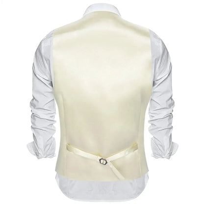 Men's Satin Vest Slim Fit Single-Breasted Waistcoat for Weddings and Formal Occasions