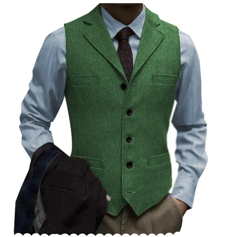 Men's Suit Vest – Single Breasted Slim Fit Waistcoat for Weddings & Smart Casual Wear