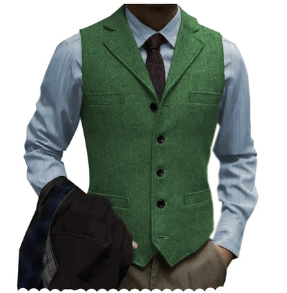 Men's Suit Vest – Single Breasted Slim Fit Waistcoat for Weddings & Smart Casual Wear