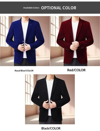 Blazer Men Fashionable Business Outdoor Travel Youth Campus Wedding Versatile Gentleman Host Slim-fit Casual Korean Style Blazer
