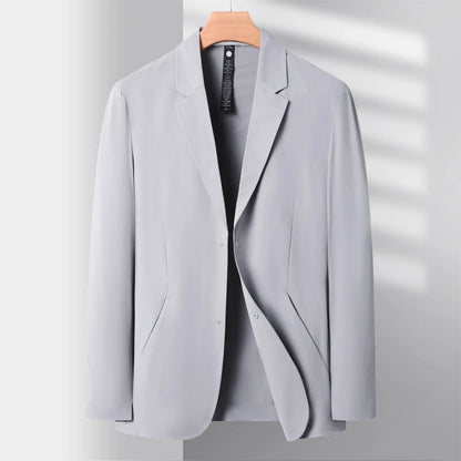 Men's Jacquard Blazer Smart Casual Sun-Protective Suit Coat Spring Summer