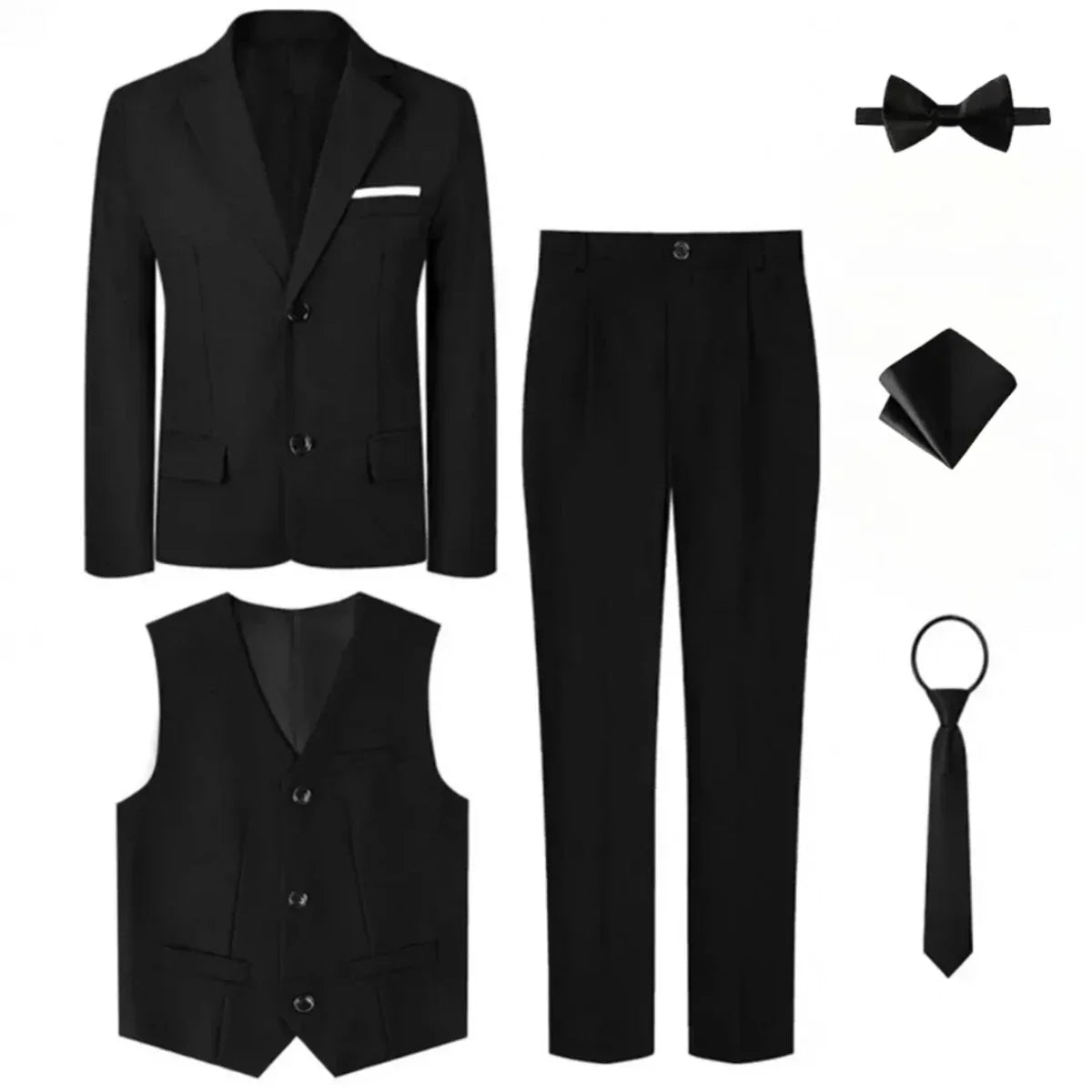 Kids Clothes Boys Suit Wedding Formal Outfit Set Children Easter Church Gentleman Ring Bearer Perform Tuxedo Teenagers Blazer