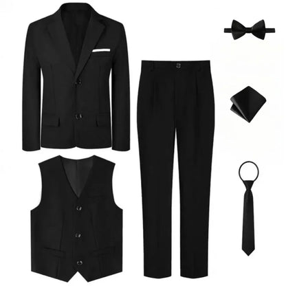 Kids Clothes Boys Suit Wedding Formal Outfit Set Children Easter Church Gentleman Ring Bearer Perform Tuxedo Teenagers Blazer