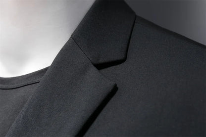 Men's Slim Fit Single-Breasted Blazer for Business Casual and Wedding Occasions