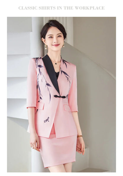 Mid-Sleeve Suit, Pants, Elegant Temperament, Most Unique, Spring and Summer, 2024 New