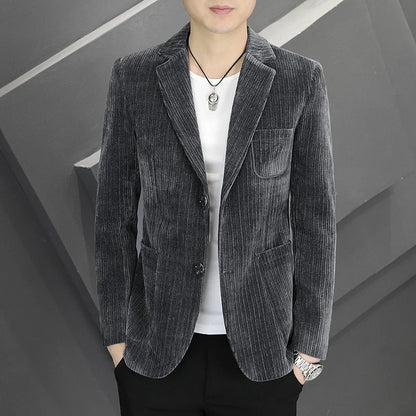 2026 Spring Autumn Corduroy Suit Jackets for Men Business Casual Blazers KoreanSlim Fit Social Office Wedding Suits Coats 4XL