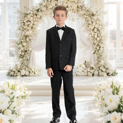 Kids Tuxedo for Boys Suit Set Teenager Wedding Easter Formal Outfit Birthday Party Gift School Performance Photography Blazer