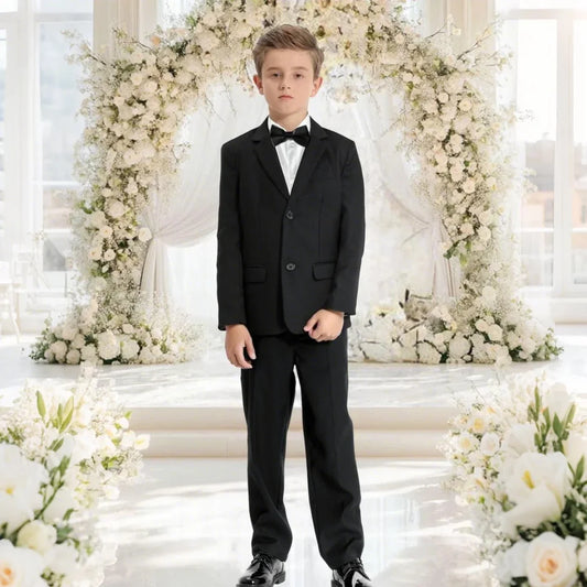 Kids Tuxedo for Boys Suit Set Teenager Wedding Easter Formal Outfit Birthday Party Gift School Performance Photography Blazer