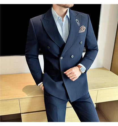 Men's Slim Fit 3-Piece Suit for Weddings, Parties & Formal Occasions – White, Red, Black